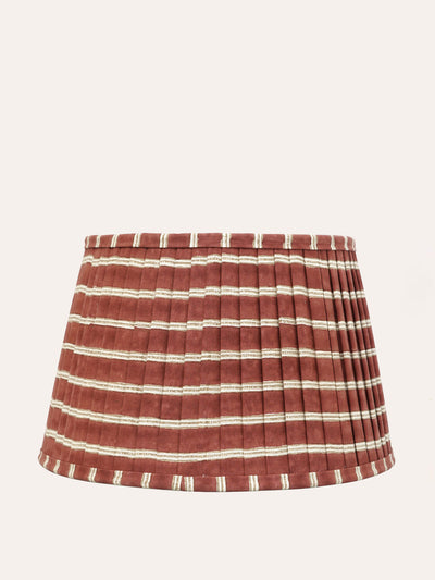 Birdie Fortescue Red Edo stripe pleated lampshade at Collagerie