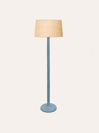 Birdie Fortescue Blue twisted floor lamp at Collagerie