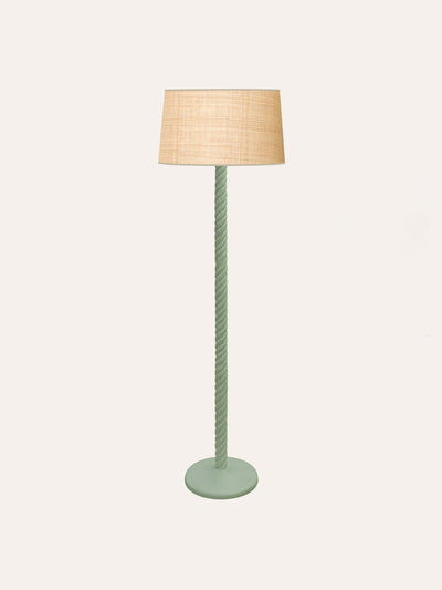 Birdie Fortescue Green twisted floor lamp at Collagerie