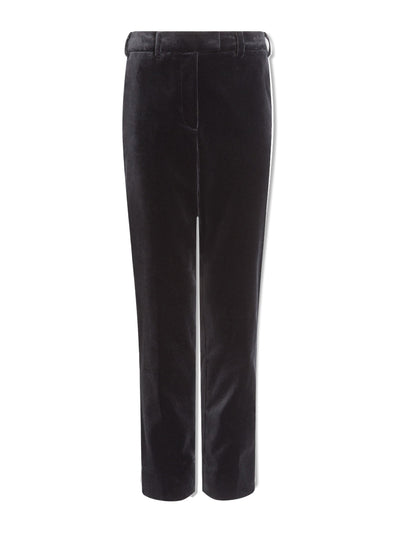 Cefinn Black Tatum velvet tapered trousers at Collagerie