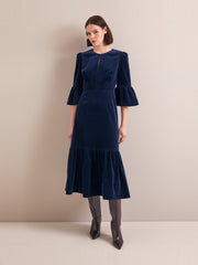 Navy Daphne corduroy maxi dress Dress Cefinn    - Collagerie