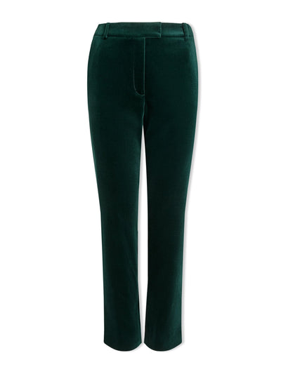 Cefinn Green Tatum velvet tapered trousers at Collagerie