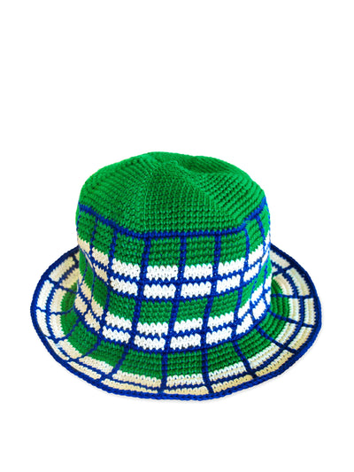 BrunnaCo Wimbledon plaid crochet hat at Collagerie