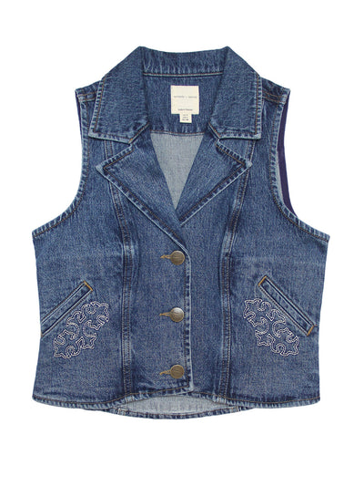 Seventy + Mochi Embroidered mia waistcoat in idaho vintage at Collagerie