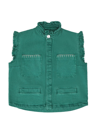 Seventy + Mochi Pablo waistcoat in jade green at Collagerie