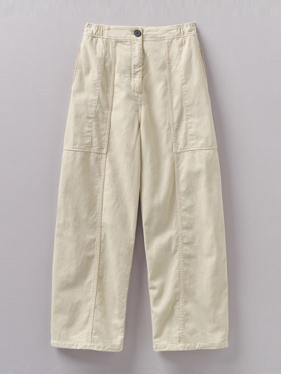 Toast Panelled cotton linen canvas trousers at Collagerie