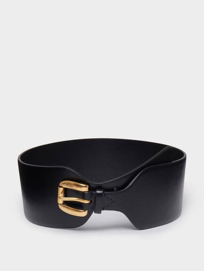 J&M Davidson Black Wide Bonny belt at Collagerie