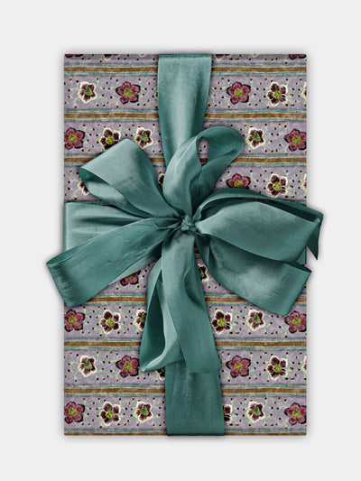 The Kensington Paperie Wrapping paper roll: Winter Rose, mauve at Collagerie