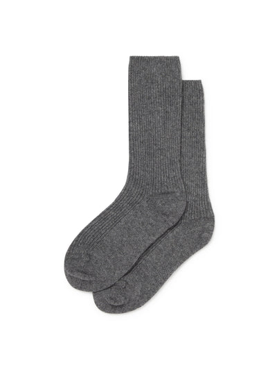 Bedfolk Women’s cashmere socks in Slate at Collagerie