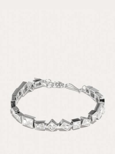 Completedworks Z59 Cubic zirconia and rhodium plated bracelet at Collagerie