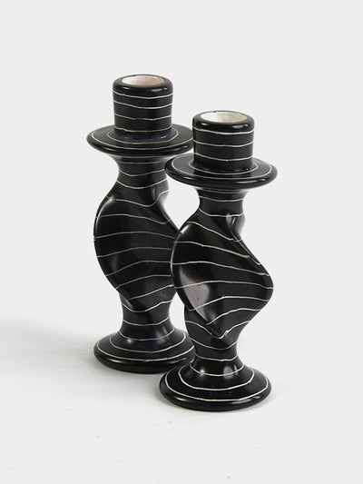 Hadeda Soap stone candle holders at Collagerie