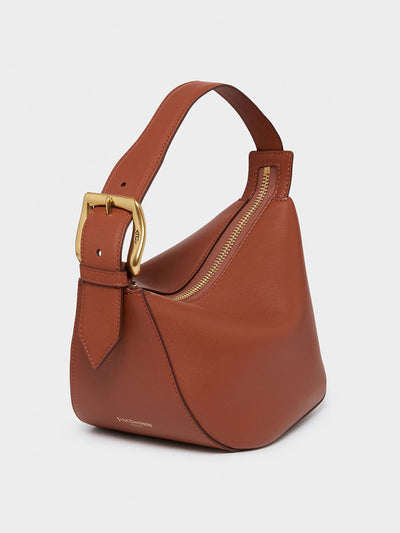 J&M Davidson Terracotta zip quiver crossbody bag at Collagerie