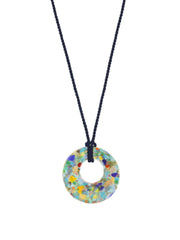 Zero Waste disc blue cord necklace Jewellery & Watches Sandralexandra    - Collagerie