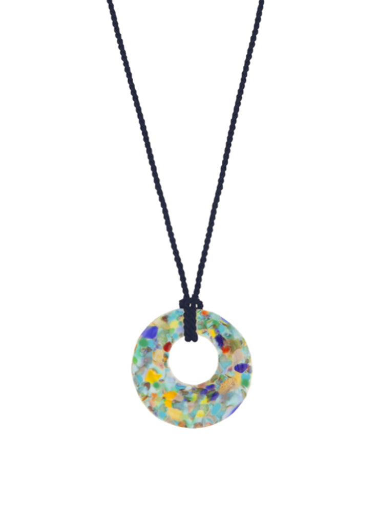 Zero Waste disc blue cord necklace Jewellery & Watches Sandralexandra    - Collagerie