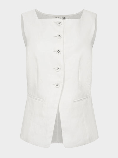 Saloni Ivory Zuzu waistcoat at Collagerie