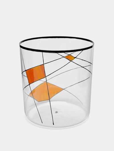 Lobmeyr Neo enamel hand-painted crystal tumbler at Collagerie