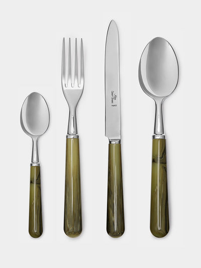 Alain Saint-Joanis Marbled resin dinner cutlery (set of 4) at Collagerie