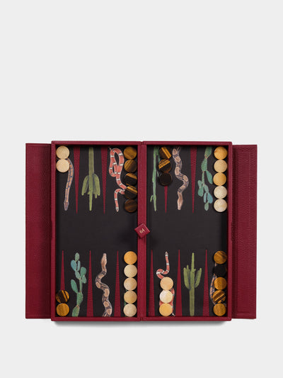 Alexandra Llewellyn Snake travel backgammon set at Collagerie