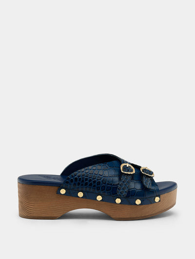 Ancient Greek Sandals Natali leather clogs at Collagerie