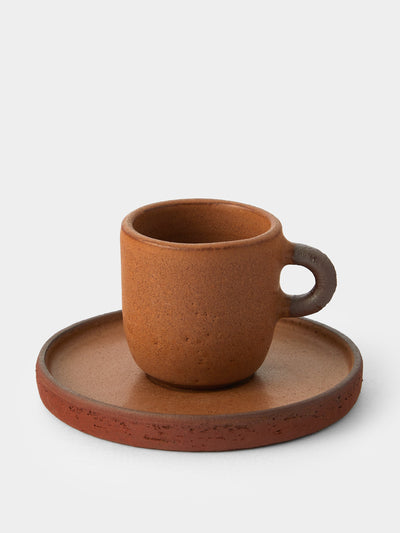 Andrea Tsang Terra stoneware espresso cups and saucers (set 4) at Collagerie