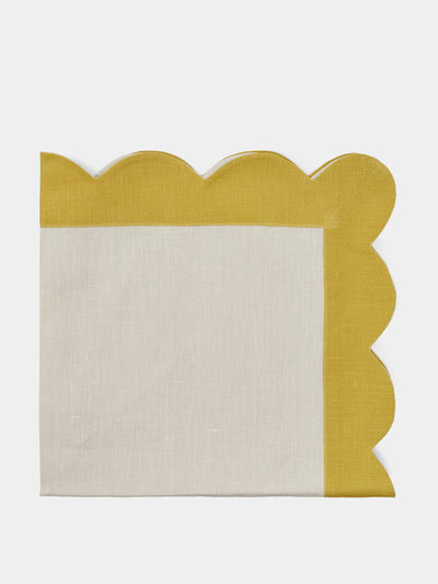 Angela Wickstead Rapallo scalloped linen napkins (set of 4) at Collagerie