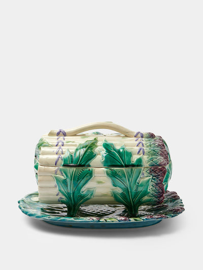 Antique and Vintage 1900s ceramic asparagus tureen at Collagerie