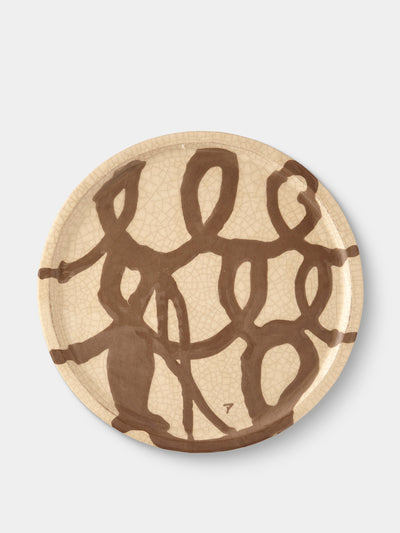Aono Pottery Slipware round platter at Collagerie