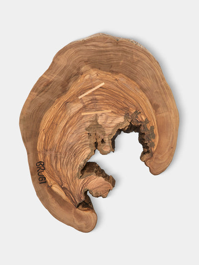 Art Brugi Hand-carved olivewood cheese board at Collagerie