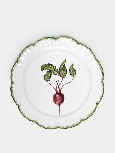 Atelier Soleil Vegetable garden radish hand-painted ceramic side plate at Collagerie