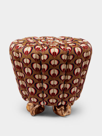 Osanna Visconti x House of Lyria Bronze crinkle stool at Collagerie