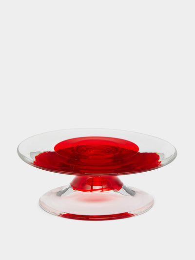 Carlo Moretti Madeleine hand-blown murano glass cake stand at Collagerie