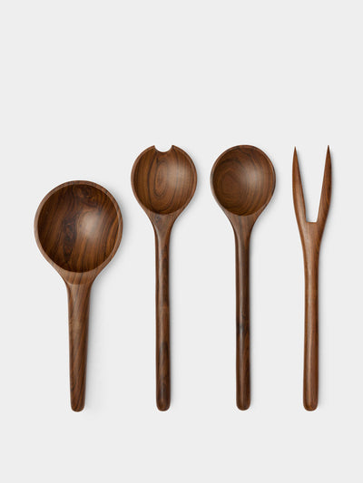 CasaLatina Lara wood serving utensils (set of 4) at Collagerie