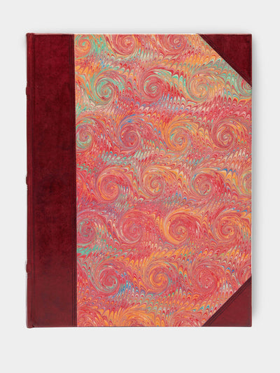 Giannini Firenze Hand-marbled leather bound photo album at Collagerie