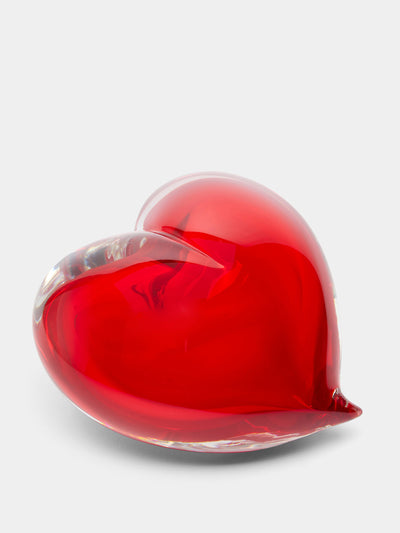 Giberto Heart hand-blown murano glass paperweight at Collagerie