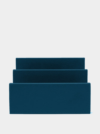 Giobagnara Blue leather letter holder at Collagerie