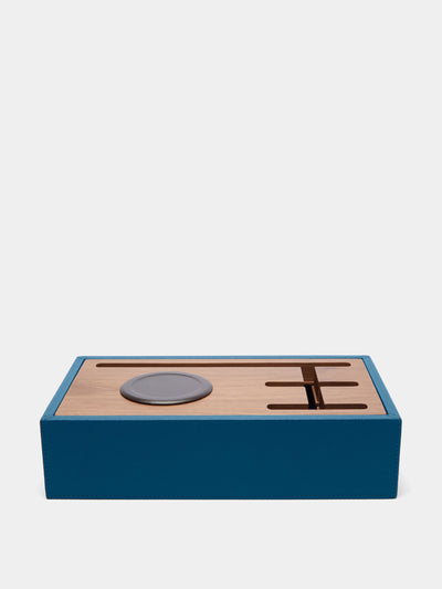 Giobagnara Wood and leather wireless charging station at Collagerie