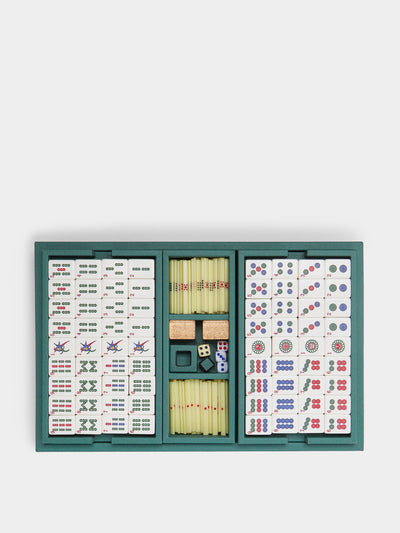 Giobagnara Leather Mahjong set at Collagerie