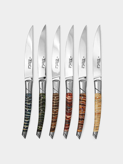 Goyon-Chazeau Tiger print table knives (set of six) at Collagerie