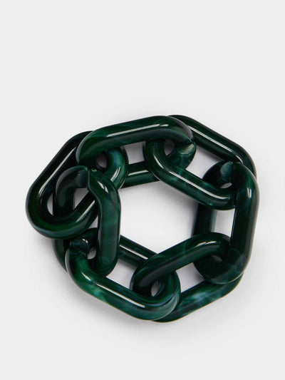 Abask Green resin chain napkin ring at Collagerie