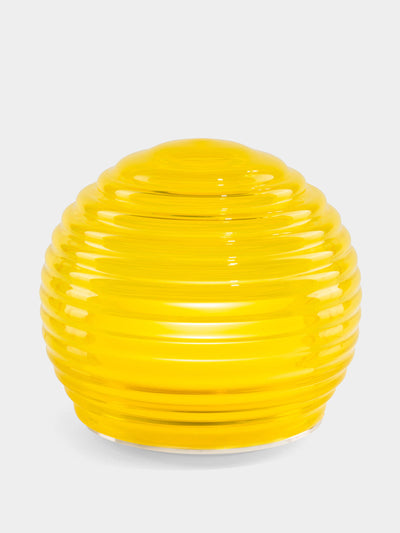 Green Wolf Lighting Curve hand-blown murano glass portable table light at Collagerie