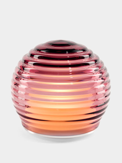 Green Wolf Lighting Curve hand-blown murano glass portable table light at Collagerie