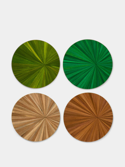 HestiaLiving Soleil wood coasters (set of 4) at Collagerie