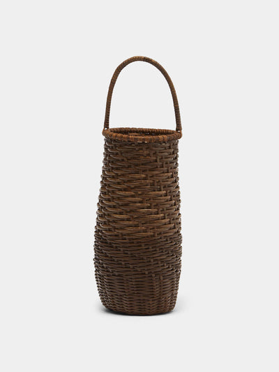 Junpei Kawaguchi Handwoven rattan basket with handle at Collagerie