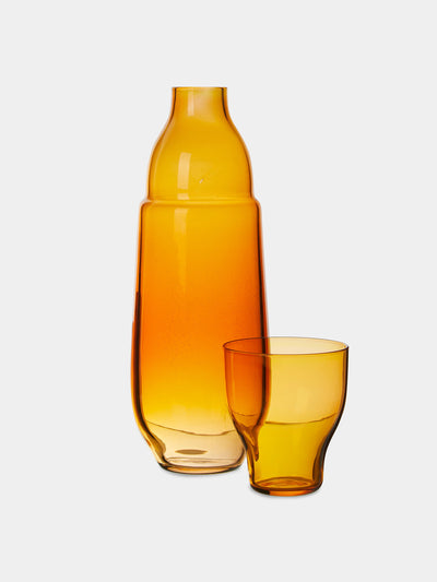 Kickie Chudikova Danube hand-blown bohemian crystal carafe and tumbler at Collagerie