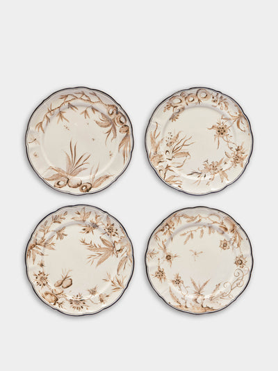 laboratorio paravicini Rocaille screen printed ceramic dinner plates (set of 4) at Collagerie