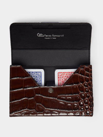 Renzo Romagnoli Leather cards box at Collagerie