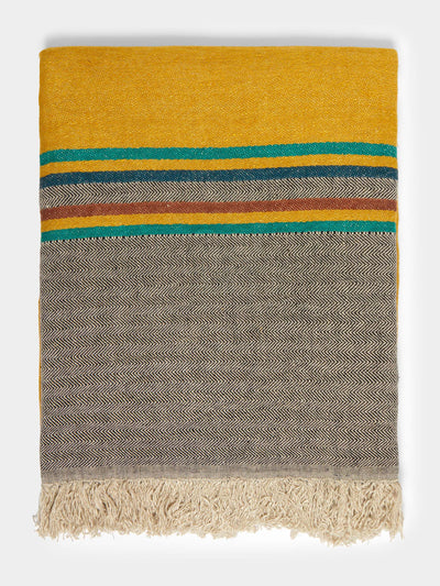 Abask Sequoia stripe Belgian linen towel at Collagerie