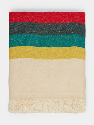 Libeco Summer stripe belgian linen towel at Collagerie