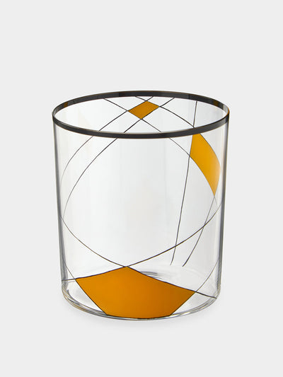 Lobmeyr Neo enamel hand-painted crystal tumbler at Collagerie