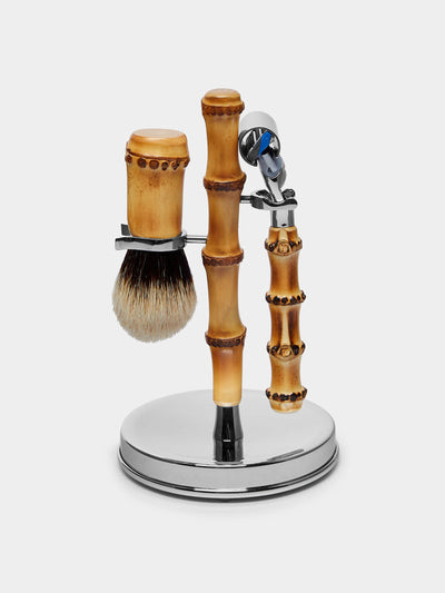 Lorenzi Milano Bamboo shaving set at Collagerie